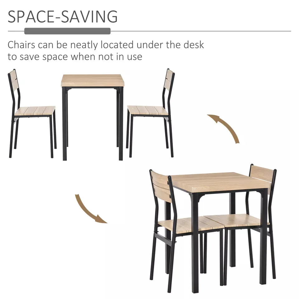 3 Pcs Compact Dining Table Set