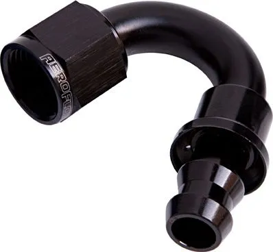 400 Series Push Lock 150° Hose End -10AN AF405-10BLK