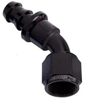 400 Series Push Lock 45° Hose End -10AN AF402-10BLK