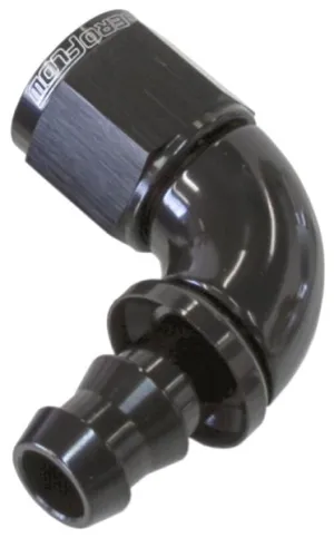 510 Series Full Flow Tight Radius Push Lock 90° Hose End -12AN AF513-12BLK