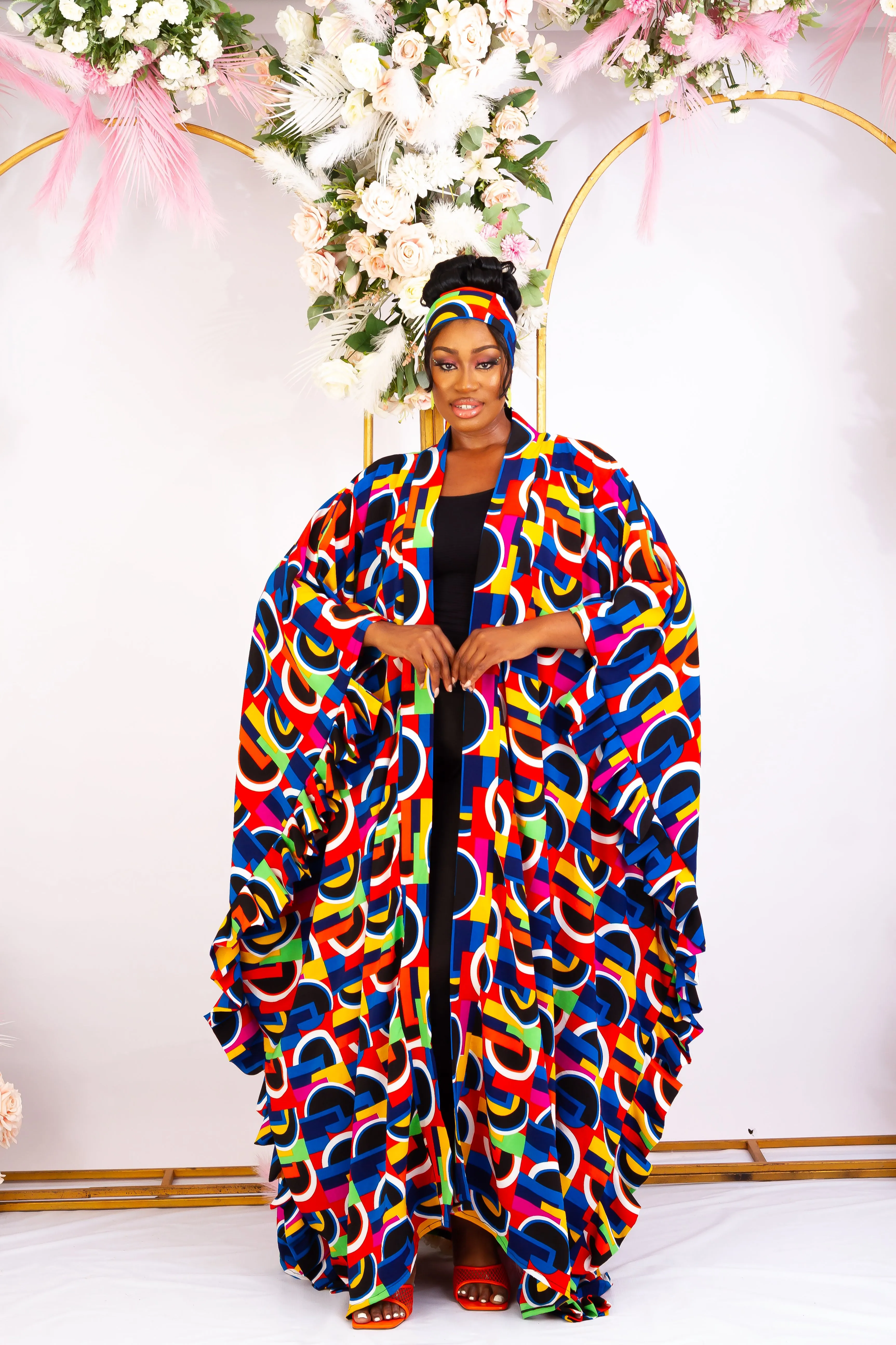 African Print Crepe Kimono  - Jachimma