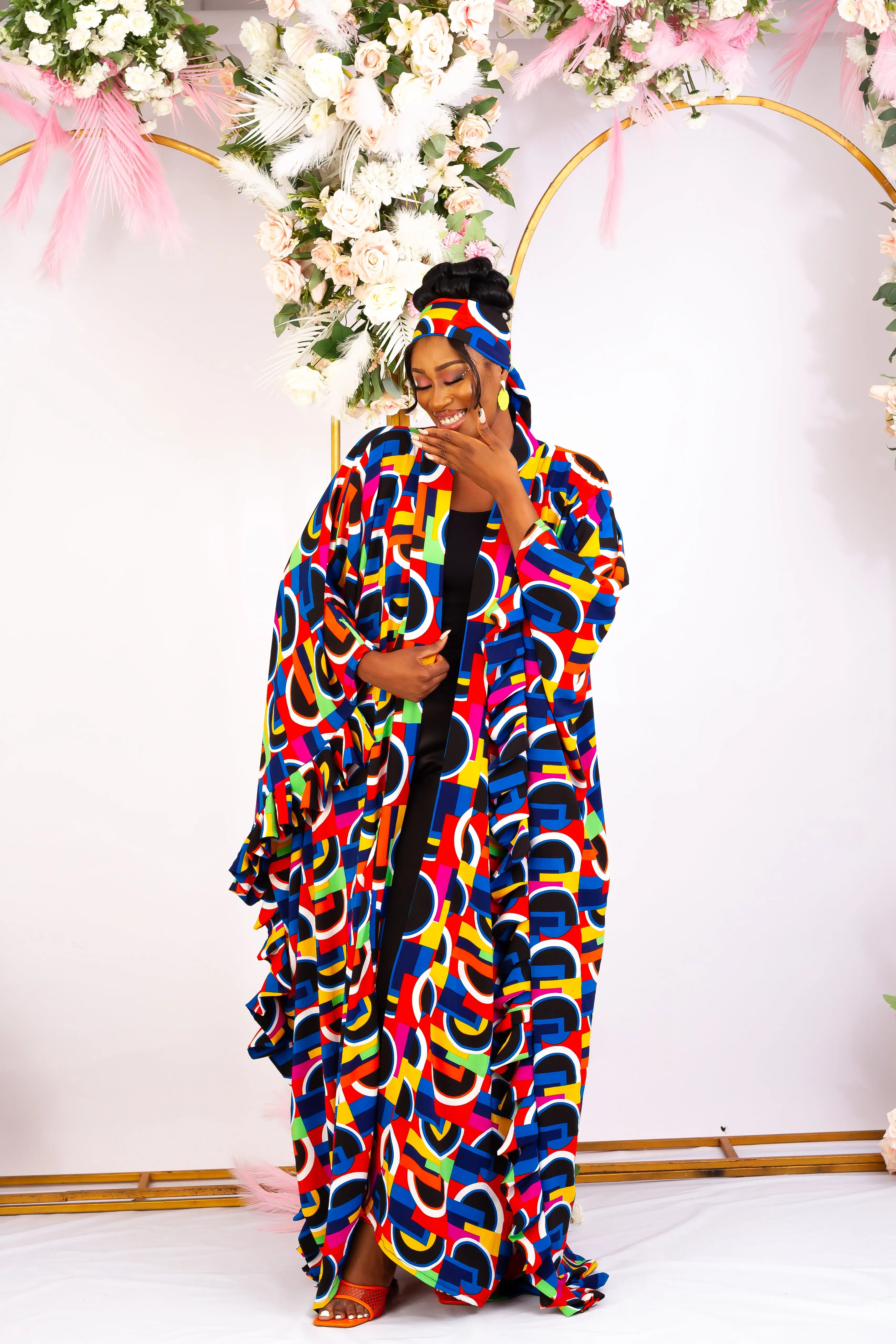 African Print Crepe Kimono  - Jachimma