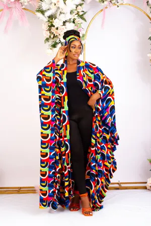 African Print Crepe Kimono  - Jachimma