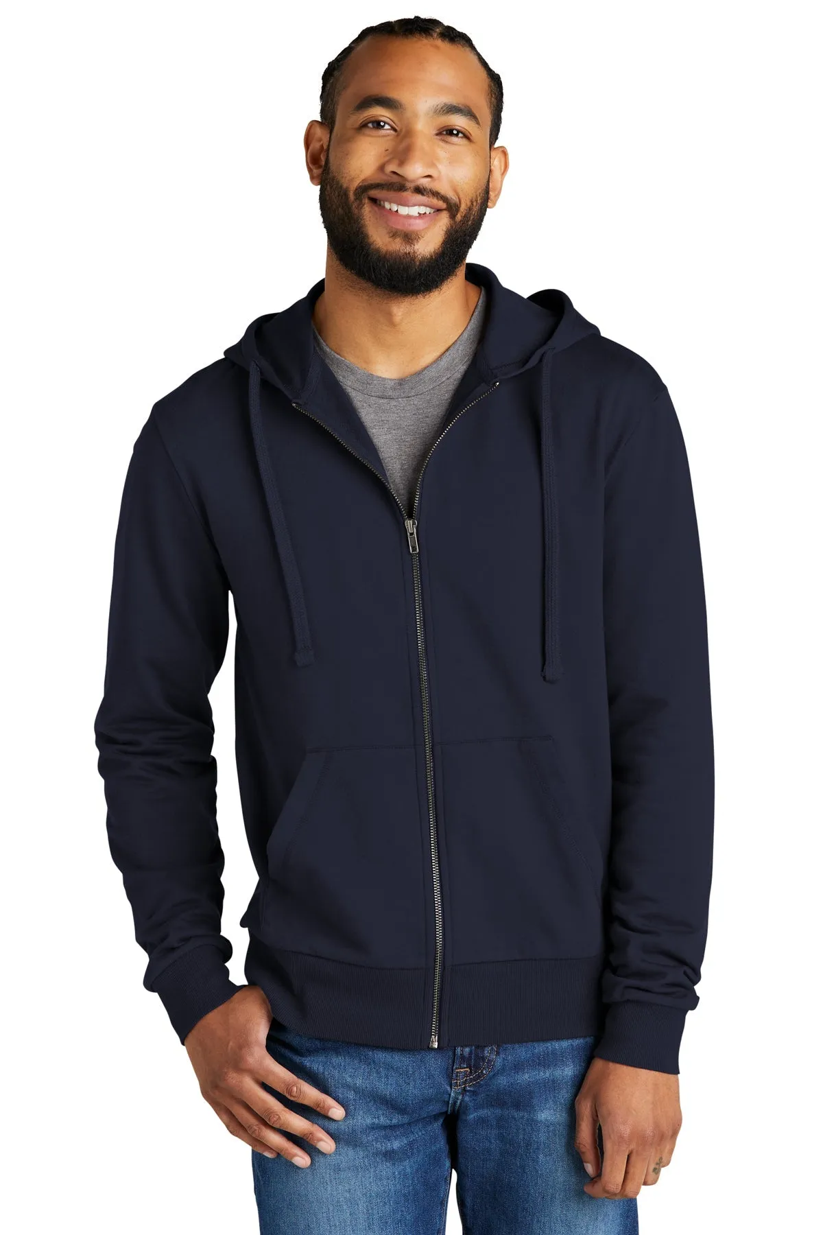 Allmade Unisex Organic French Terry Full-Zip Hoodie, Night Sky Navy