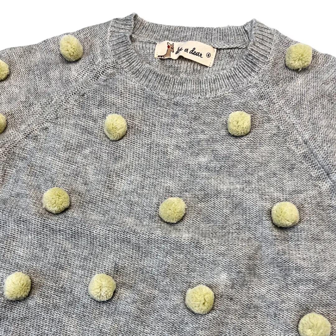 Allover Pom Poms Wooly Sweater