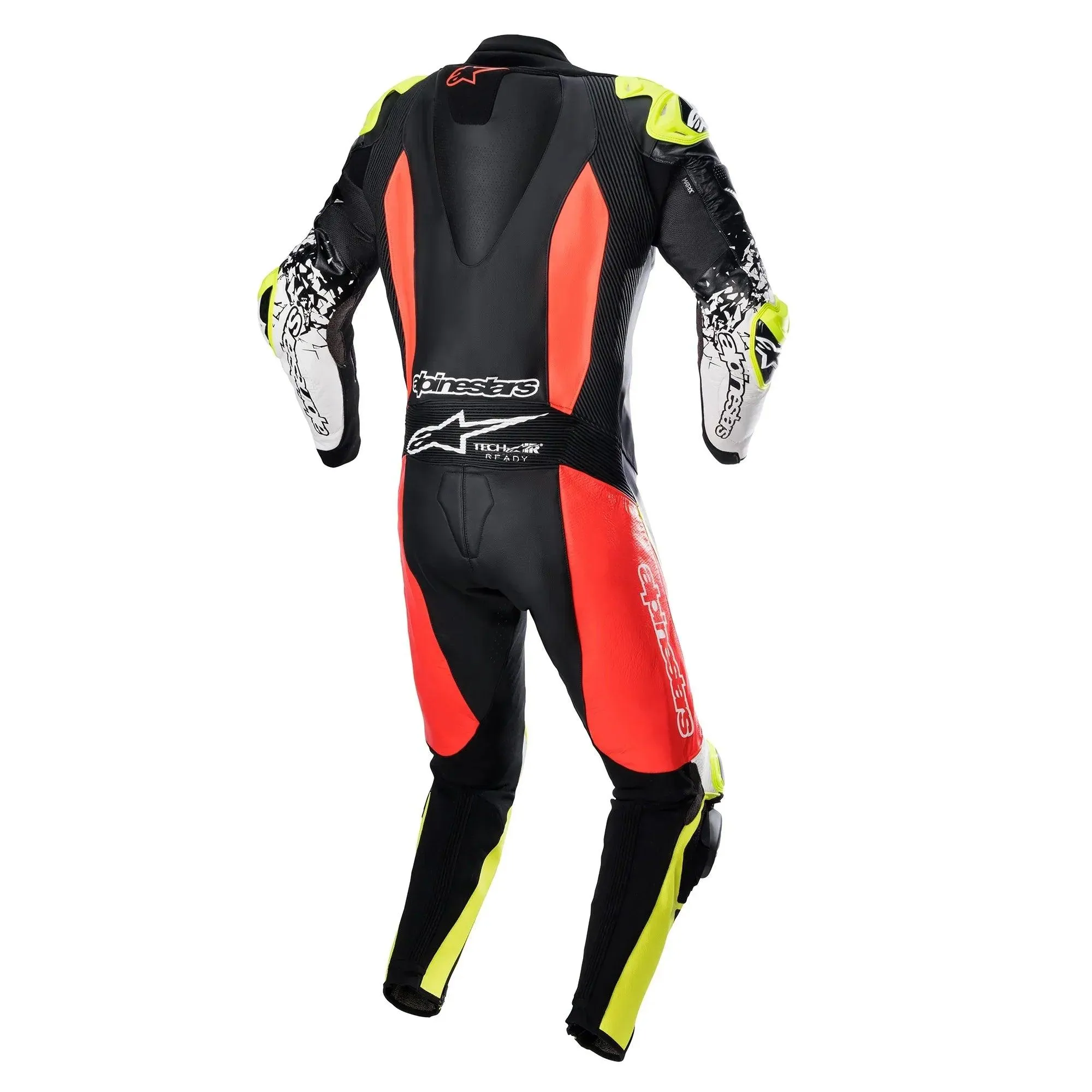 Alpinestars GP Tech V4 Leather Suit Racing Professional - Black/Red Fluo/Yello Fluo