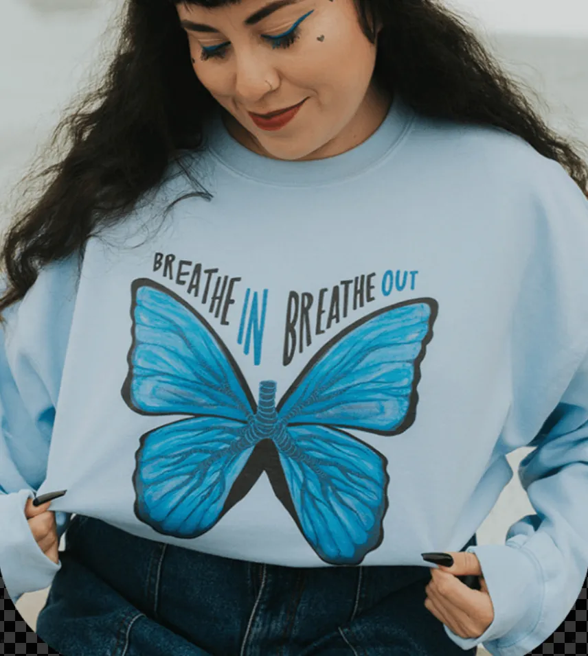 Breathe In, Breathe Out (Butterfly) - Sweatshirt