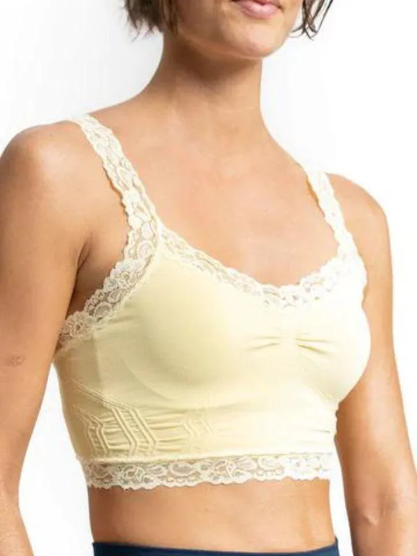 Brinkley Lemon Lace Bralette and Bra Cover