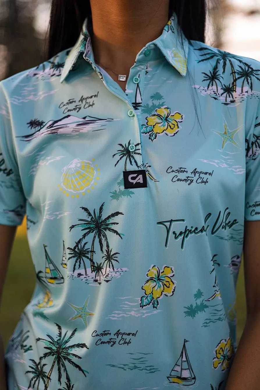 CA Ladies Funky Golf Shirt | Tropical Vibes