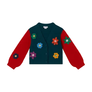 Cardigan with 3D Flowers