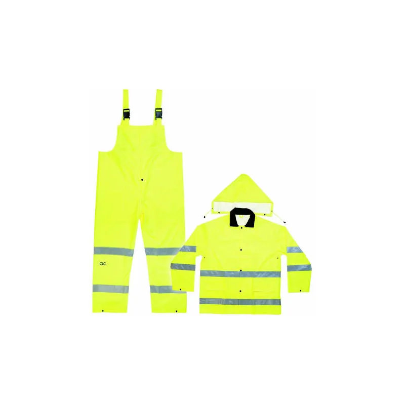 CLC R111L 3 Piece Hi-Viz® ANSI Class 3 Polyester Rain Suit