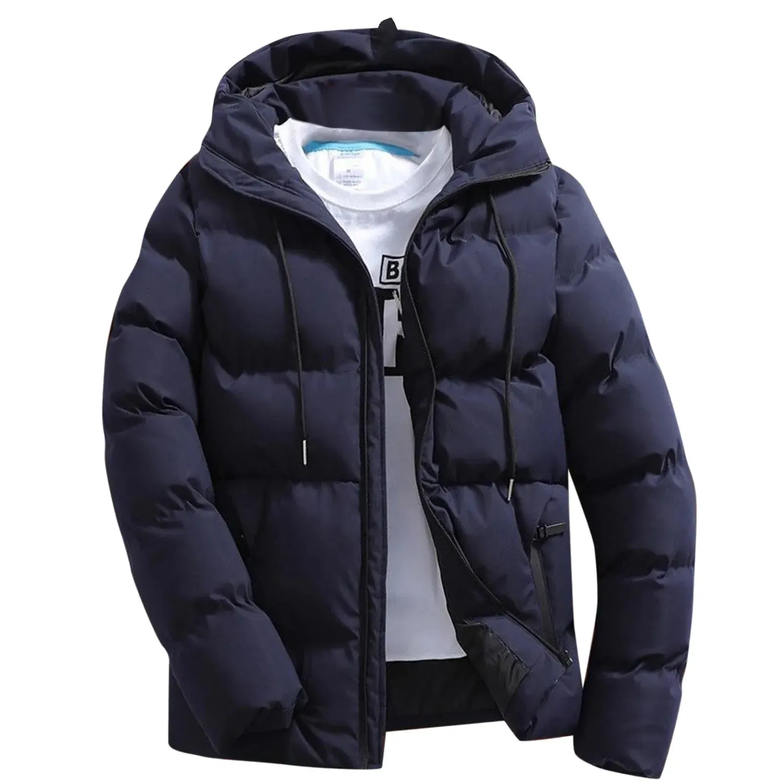 Fashion Parkas Men Winter Overcoat Men's Casual Jacket Warm Hooded Thick Puffer Jacket Men Winter Coat Outwear Business Hombre