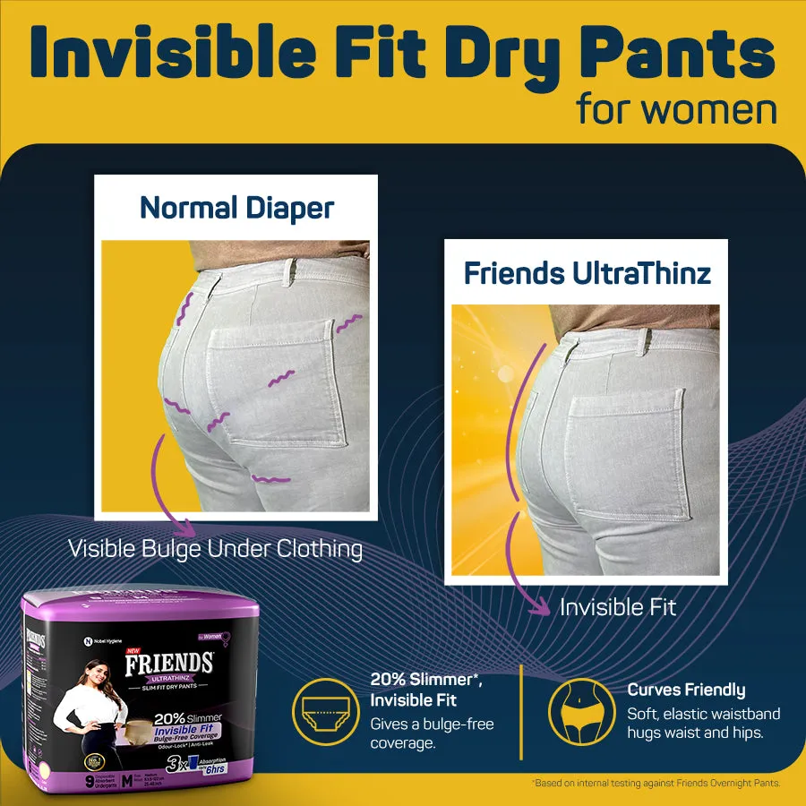 Friends UltraThinz Slim Fit Dry Pants for Women