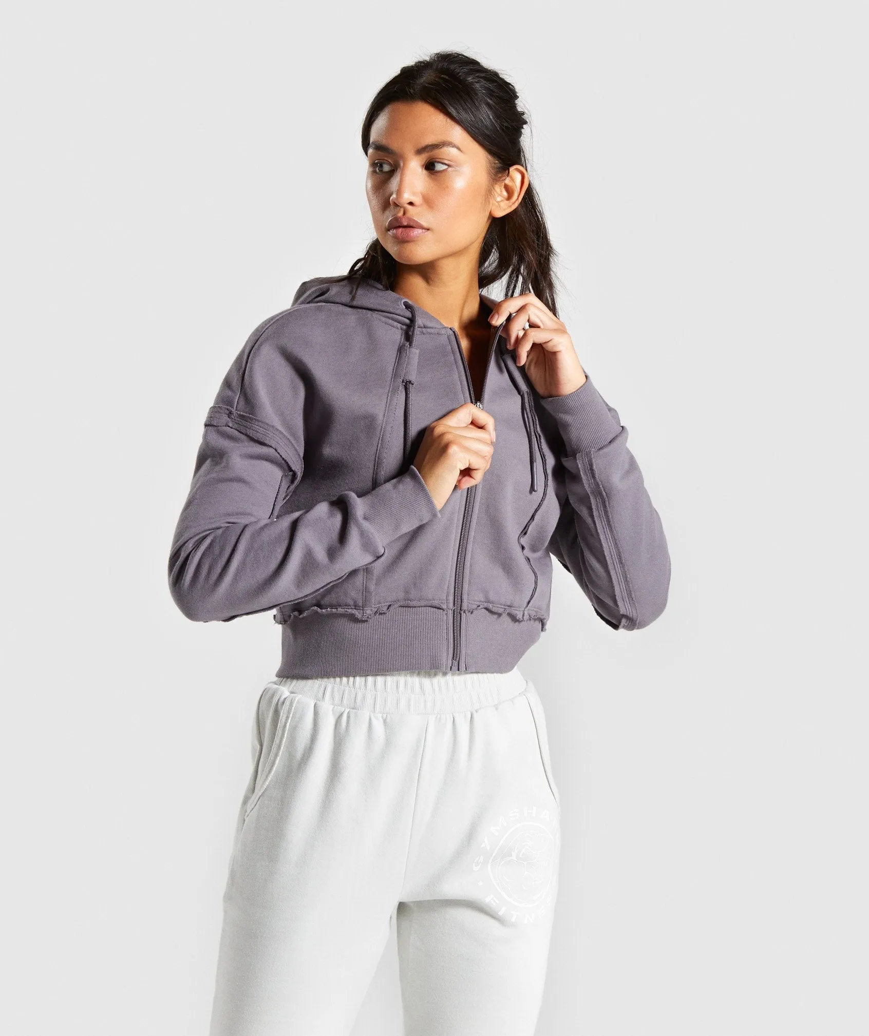 Gymshark Legacy Fitness Track Top - Slate Lavender