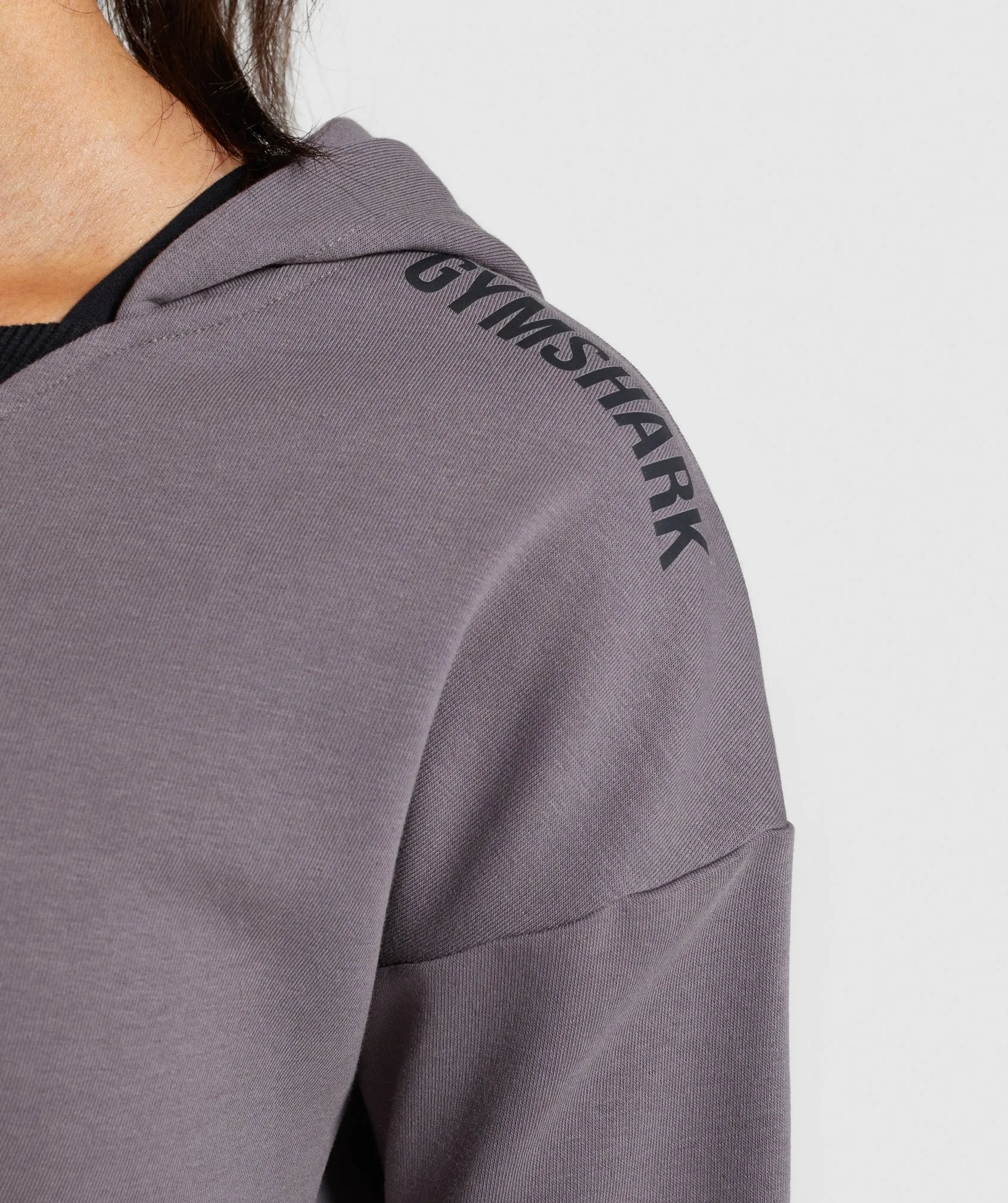 Gymshark Solo Cropped Hoodie - Slate Lavender