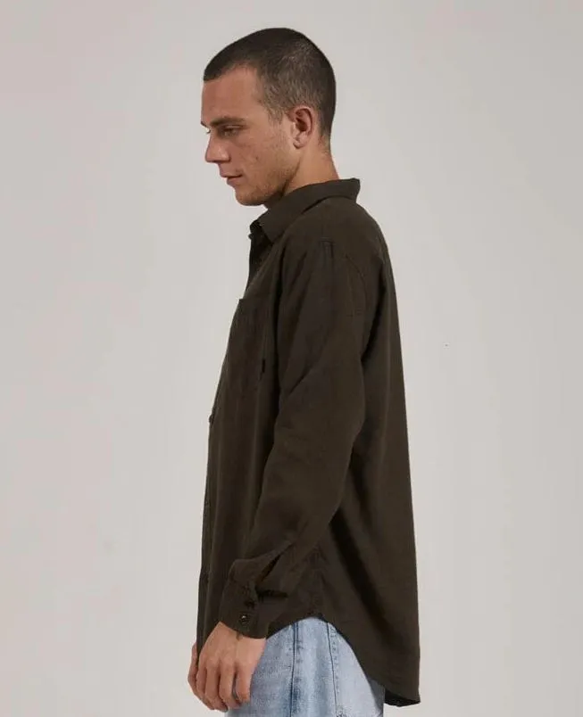 HEMP MINIMAL THRILLS OVERSIZE LONG SLEEVE SHIRT