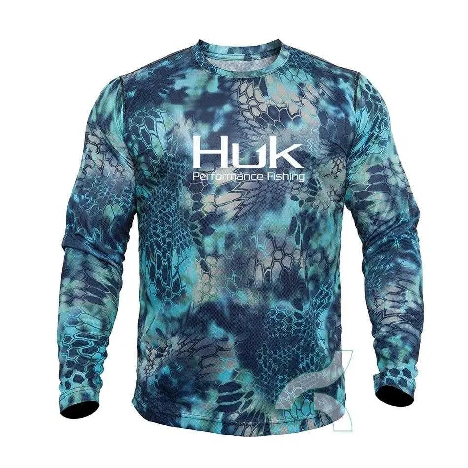 Huk Performance Fishing: Long Sleeve Camouflage Fishing Shirt with Sun Protection (UPF 50 )