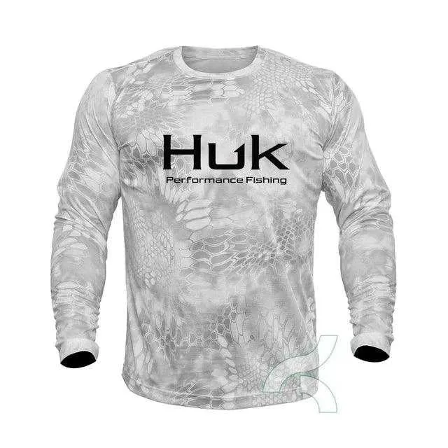 Huk Performance Fishing: Long Sleeve Camouflage Fishing Shirt with Sun Protection (UPF 50 )