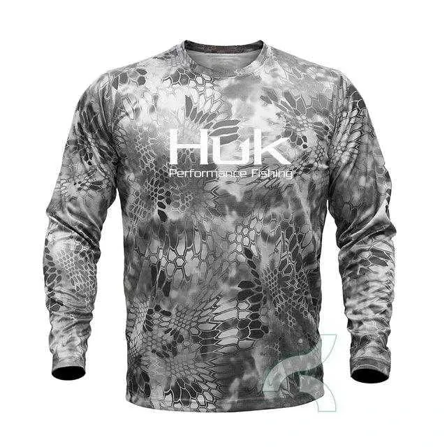 Huk Performance Fishing: Long Sleeve Camouflage Fishing Shirt with Sun Protection (UPF 50 )