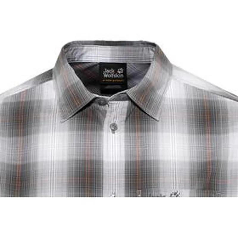 Jack Wolfskin Men's Hot Chili Shirt - Pebble Grey Checks