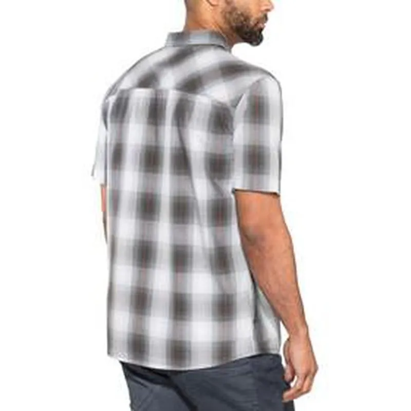 Jack Wolfskin Men's Hot Chili Shirt - Pebble Grey Checks