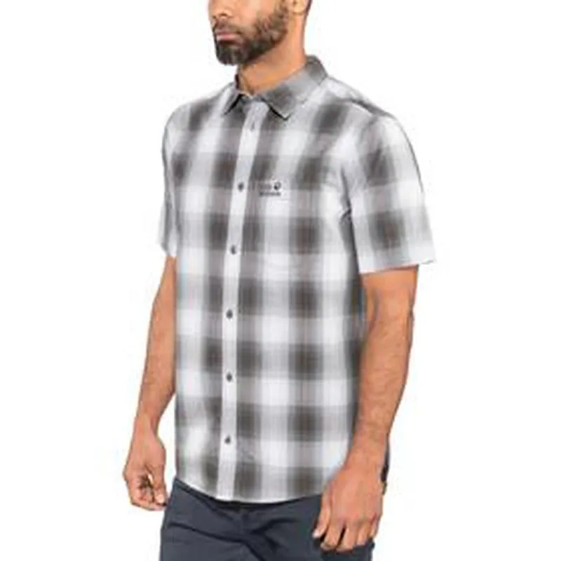 Jack Wolfskin Men's Hot Chili Shirt - Pebble Grey Checks