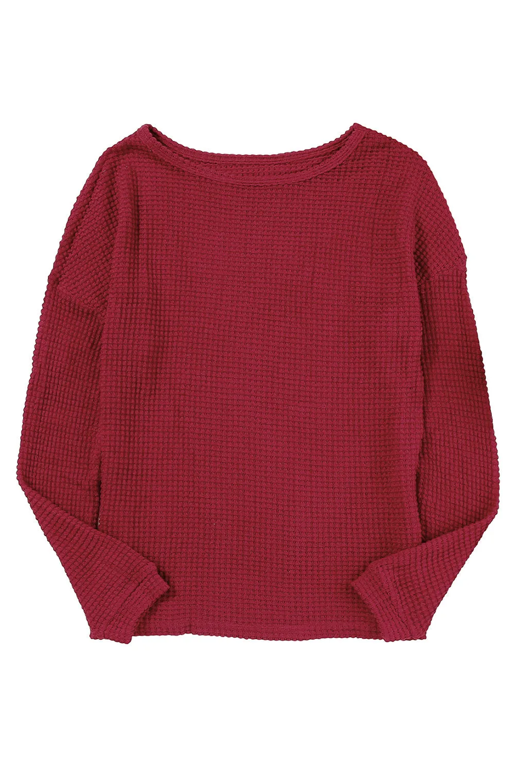 Knit Drop Shoulder Long Sleeve Top