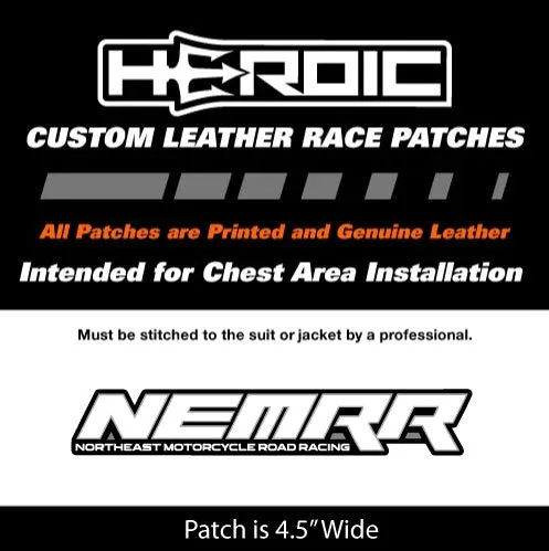 Leather Printed Patches - NEMRR - Grey