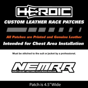 Leather Printed Patches - NEMRR - Grey