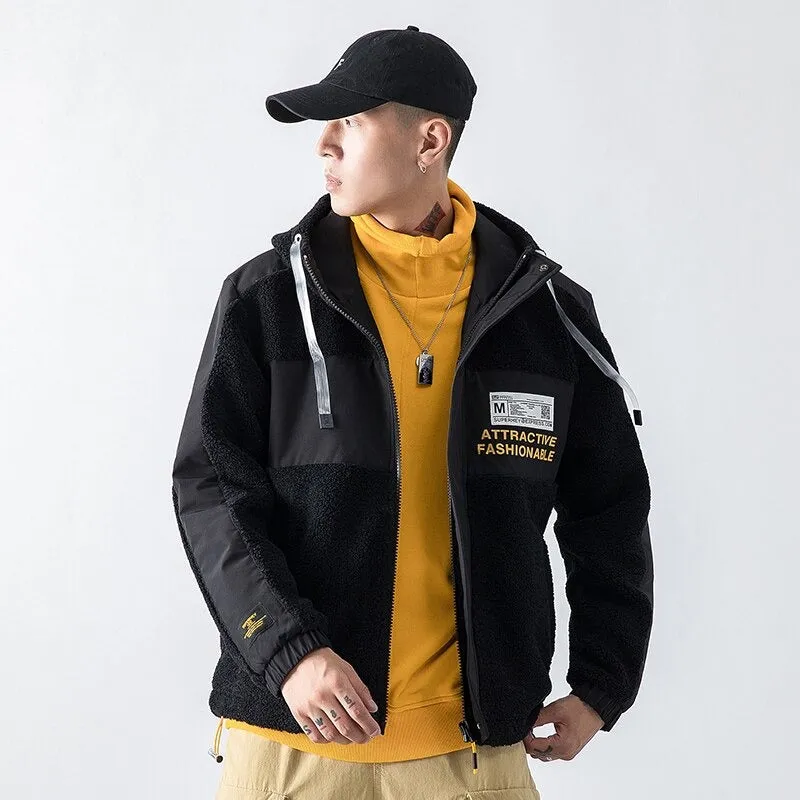 Men's Thick Warm Windproof Hooded Fleece Jacket