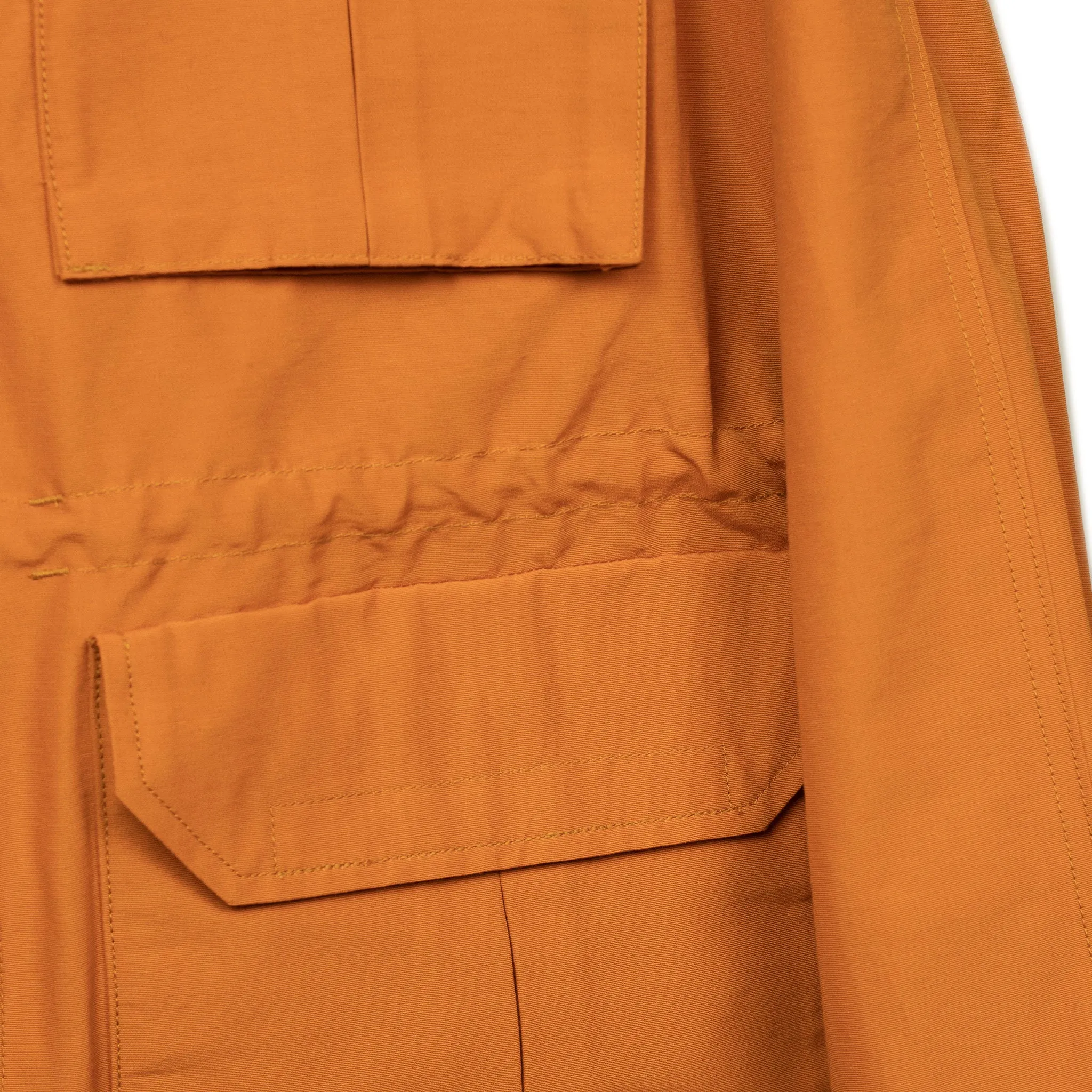 Mountain parka in orange cotton nylon