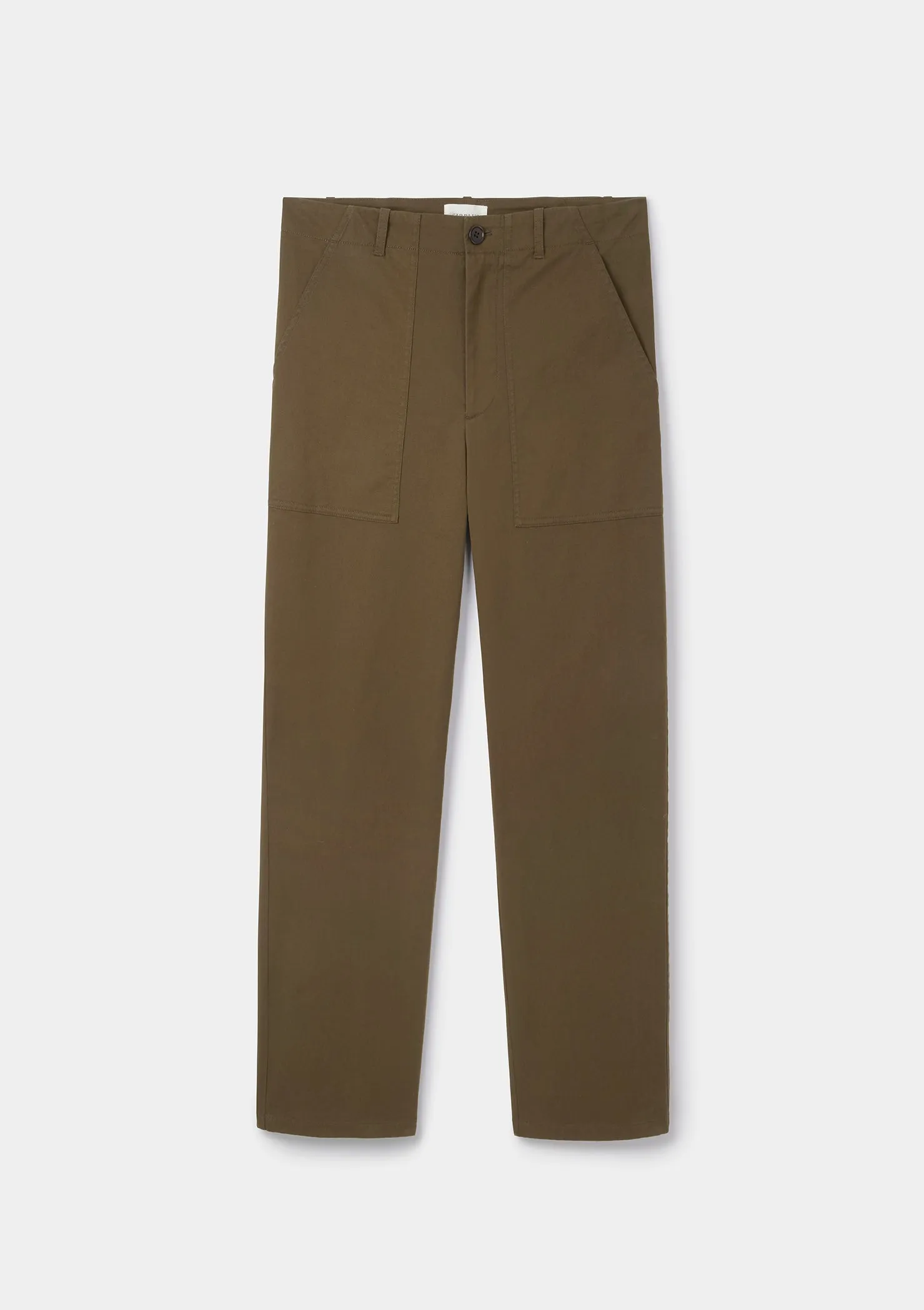 Olive Cotton Utility Trouser