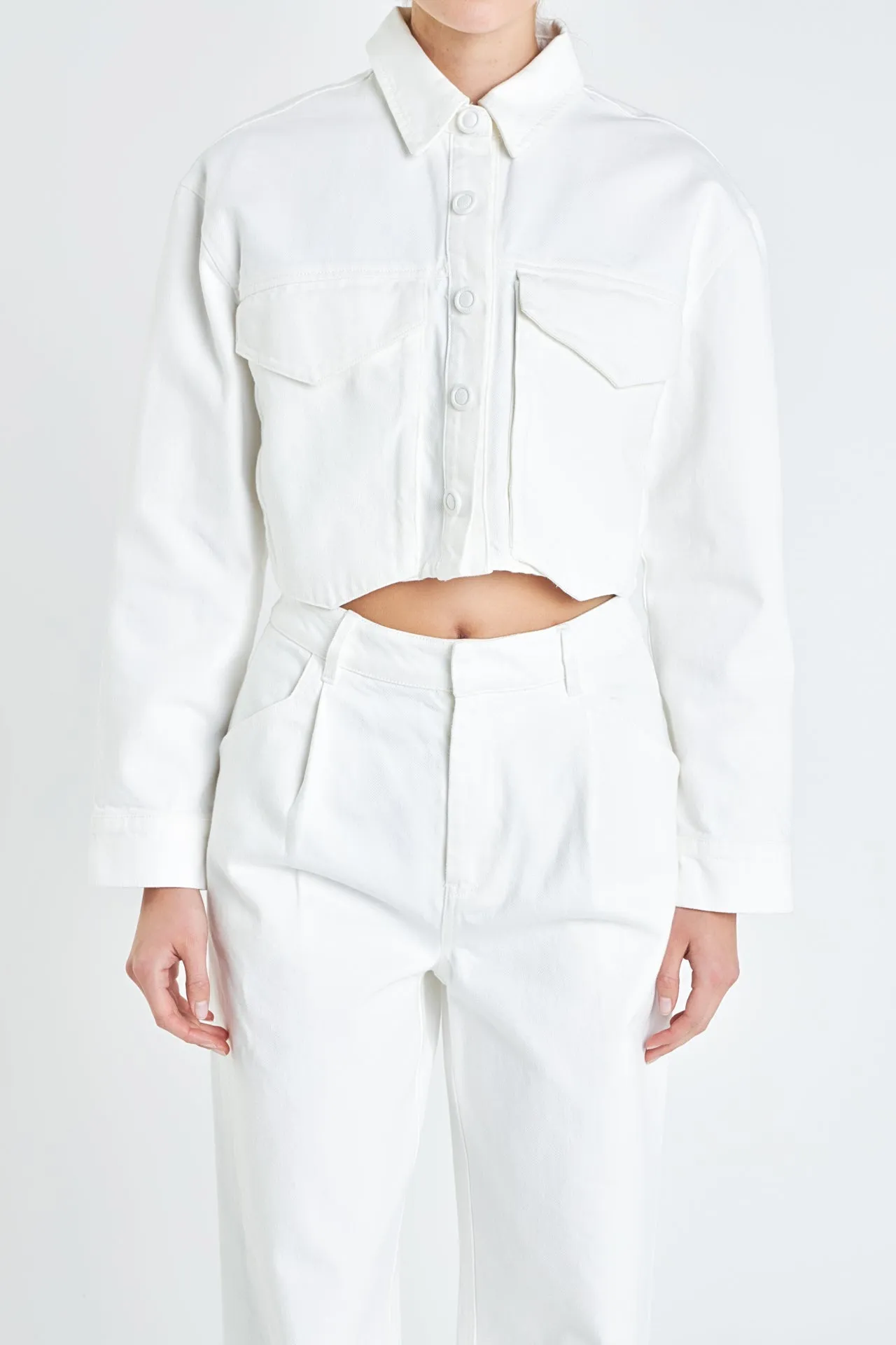 Oversize Pocket Cropped Jacket