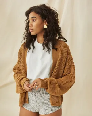 Preila Merino Wool Cardigan Camel