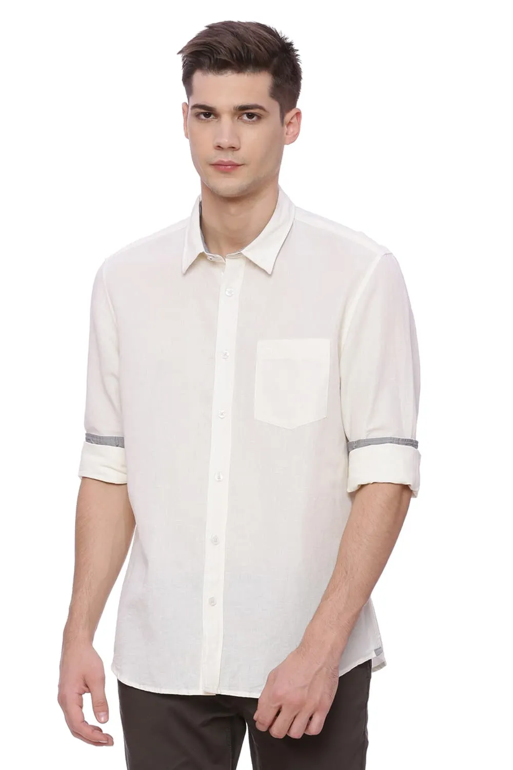 Slim Fit Cotton Linen Shirt