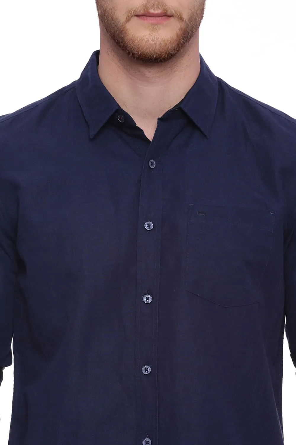 Slim Fit Cotton Linen Shirt