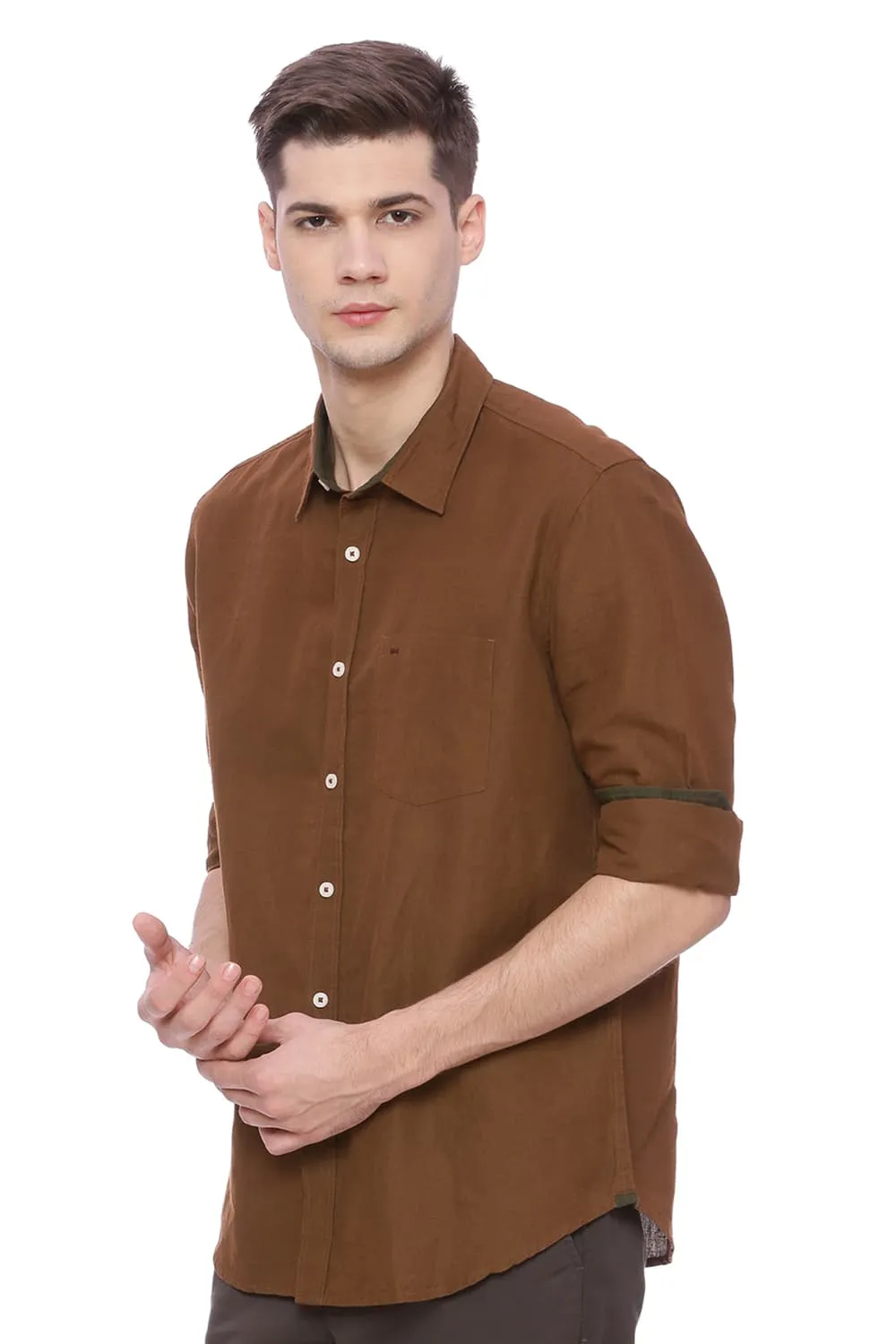 Slim Fit Cotton Linen Shirt