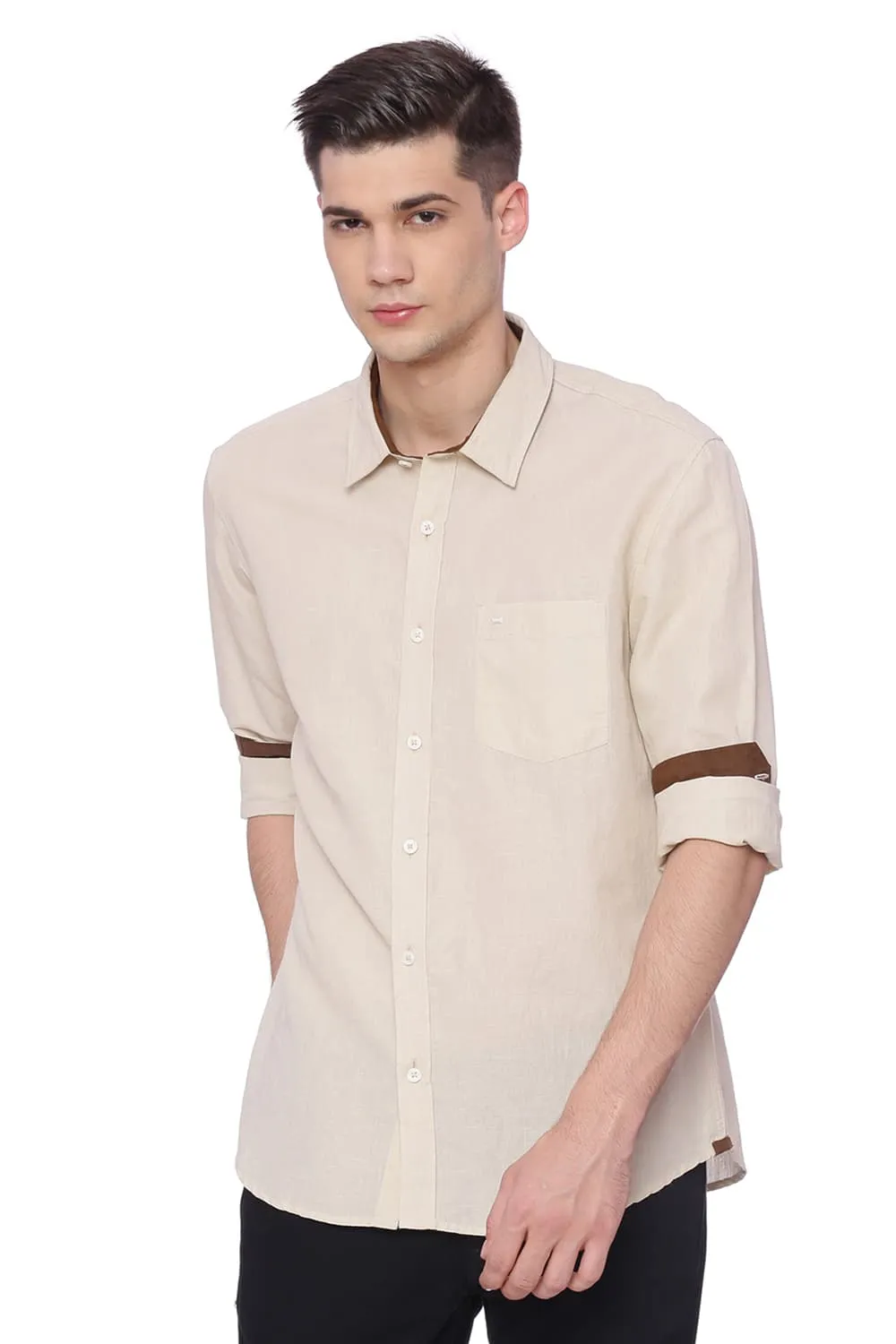 Slim Fit Cotton Linen Shirt