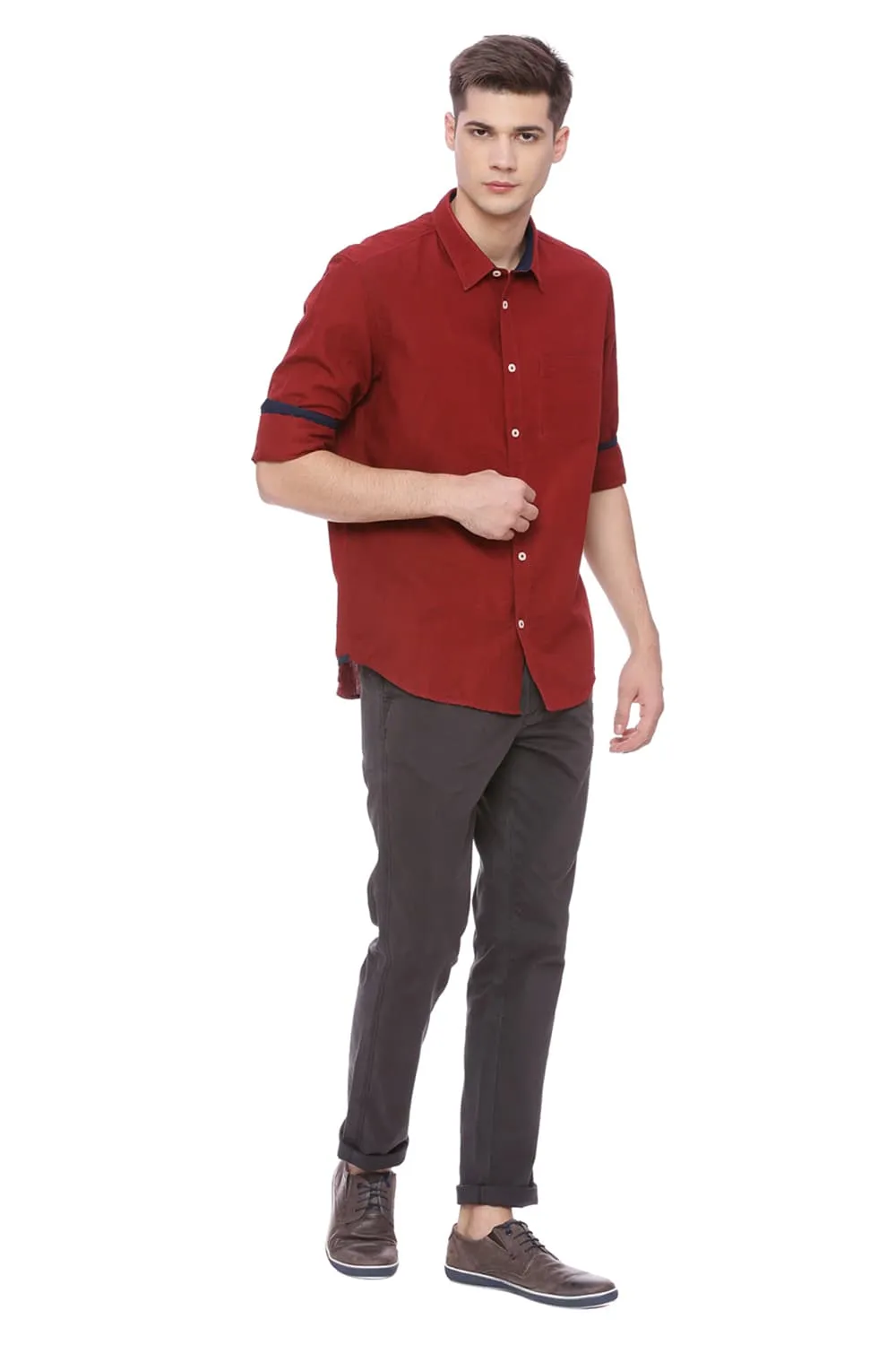 Slim Fit Cotton Linen Shirt