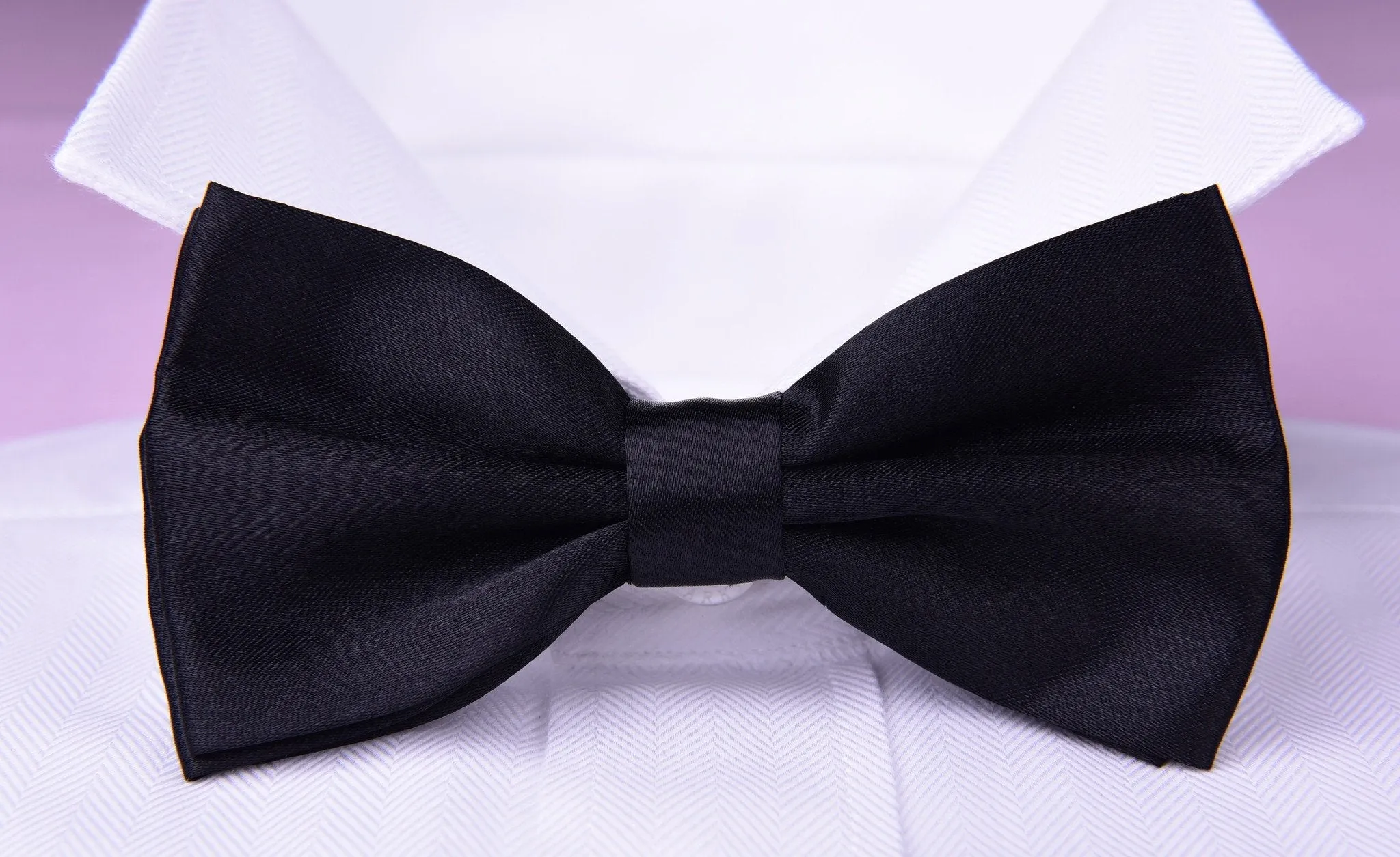 Solid Black Formal Tuxedo Wedding Fashion Bow Tie Australia