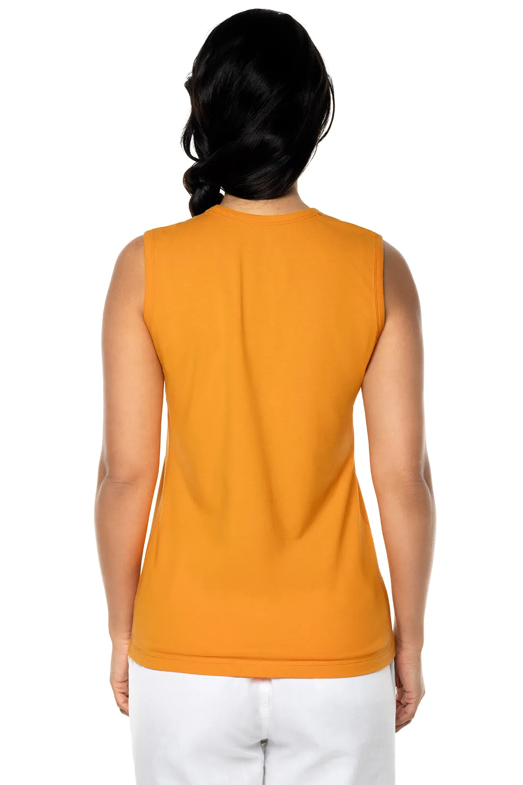 Women's LumaLeo High Neck Tank Top  |  Apricot Crush