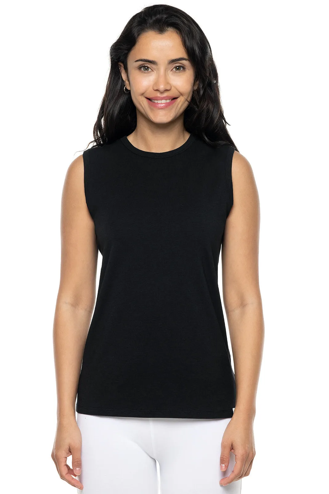 Women's LumaLeo High Neck Tank Top  |  Black