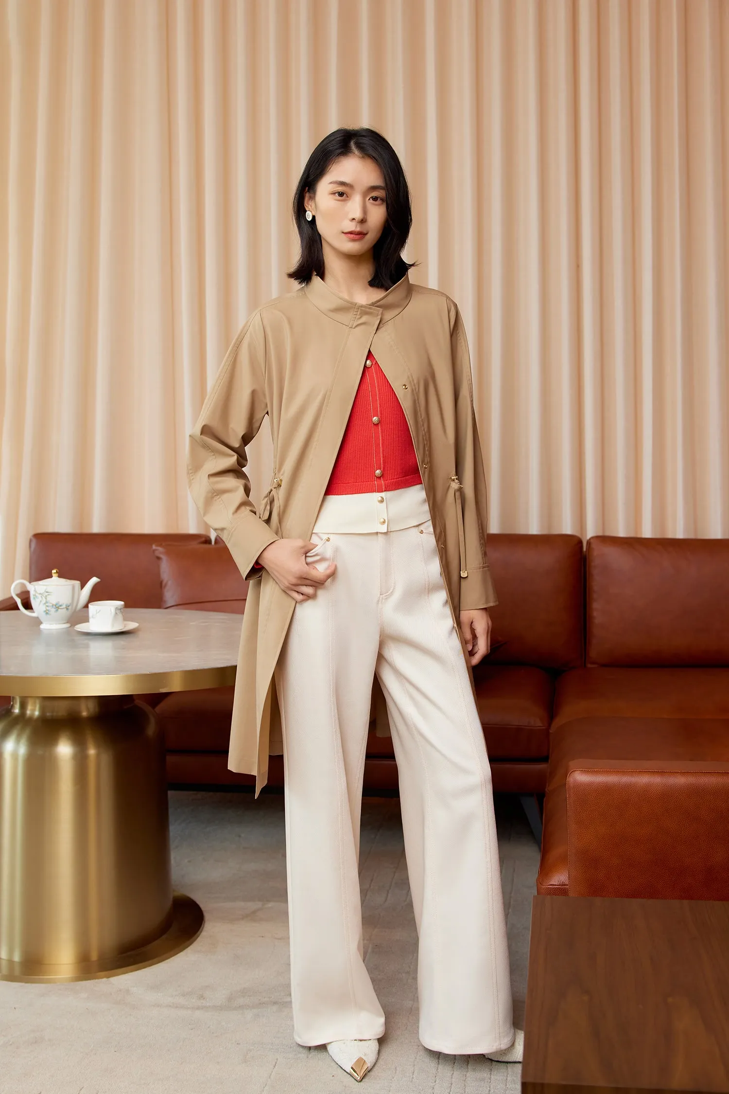 YAYING Triacetate Straight-leg Pants