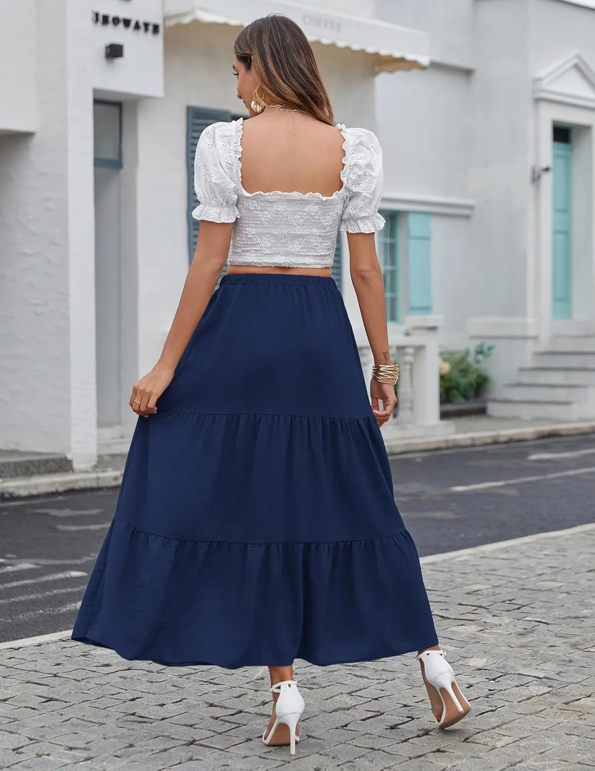 Zeagoo Rock Damen Elegant Hohe Taille Skirt (DE Only)