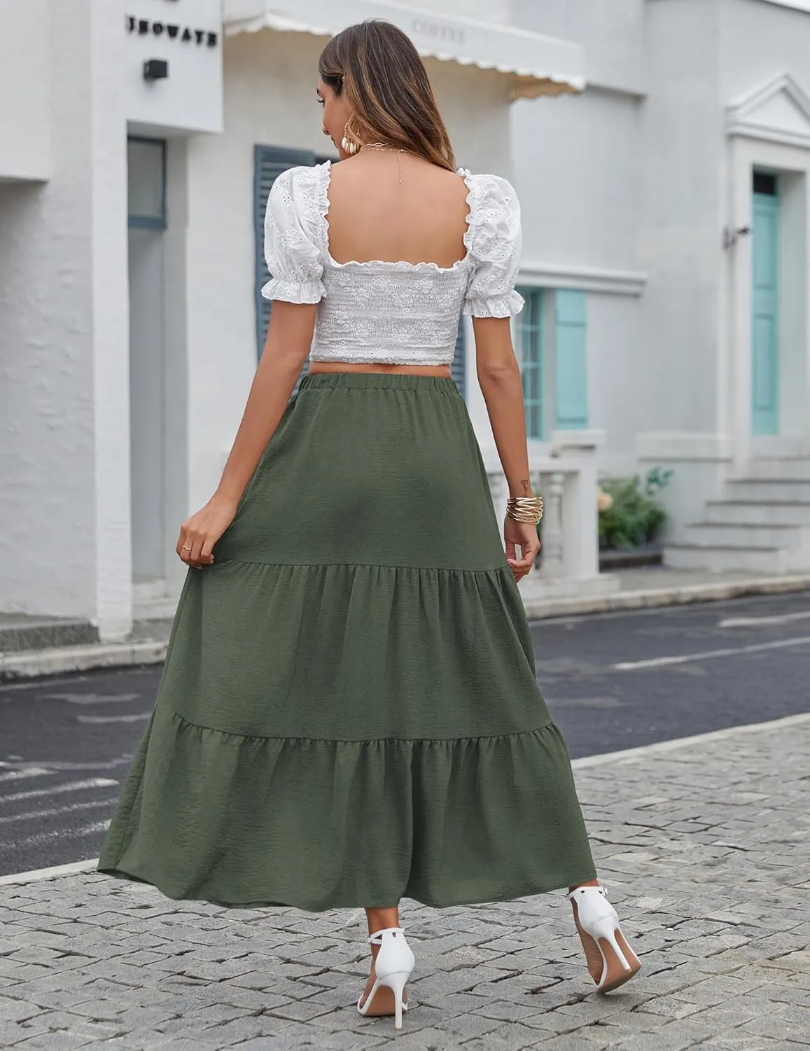 Zeagoo Rock Damen Elegant Hohe Taille Skirt (DE Only)